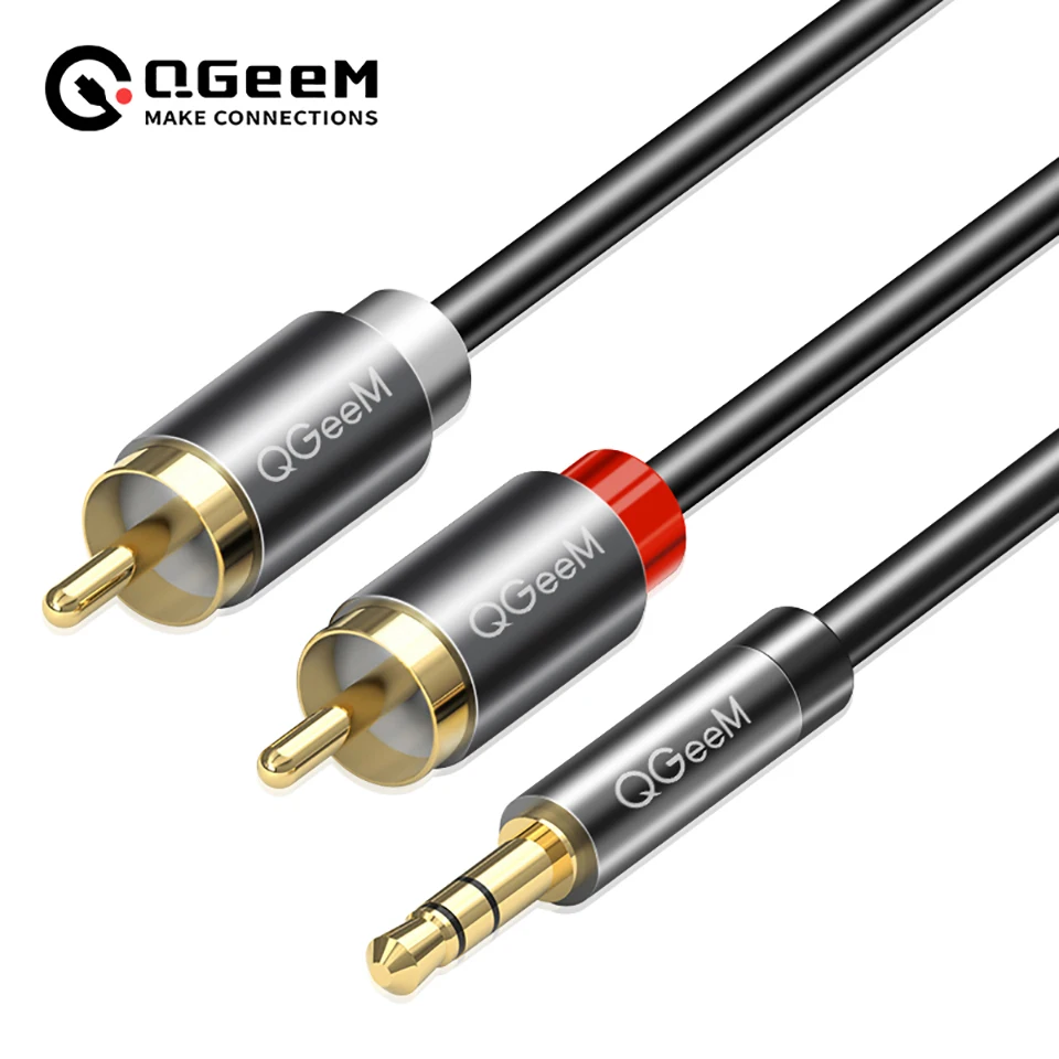 Home Cinema Furniture - QGeeM RCA 케이블 2RCA-3.5 오디오 케이블