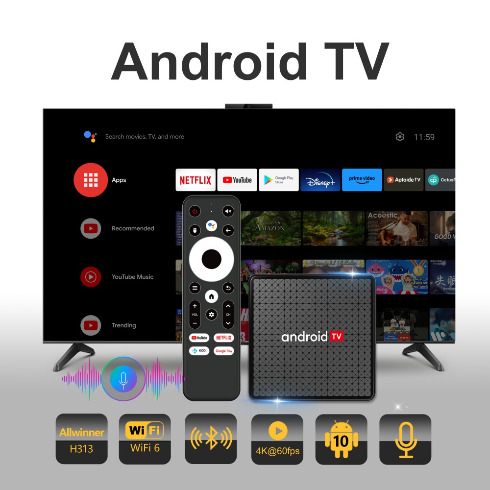 Home Cinema Setup - 우둥 X5 TV 박스 안드로이드TV 올위너