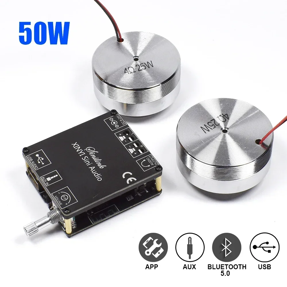 Home Cinema System - 2*25W 휴대용 스테레오 진동 스피커 오디오