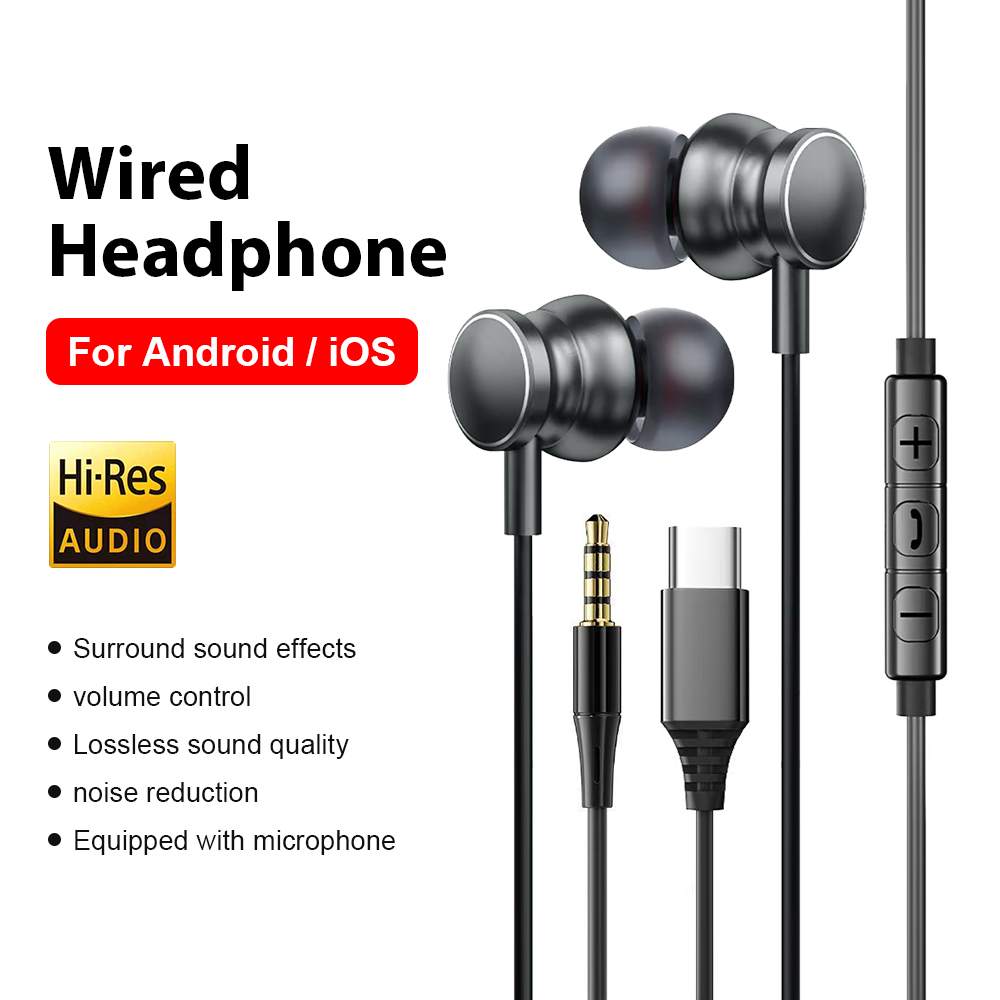Home Cinema Amazon - 타입 C 유선 헤드폰 3.5mm 하이파이