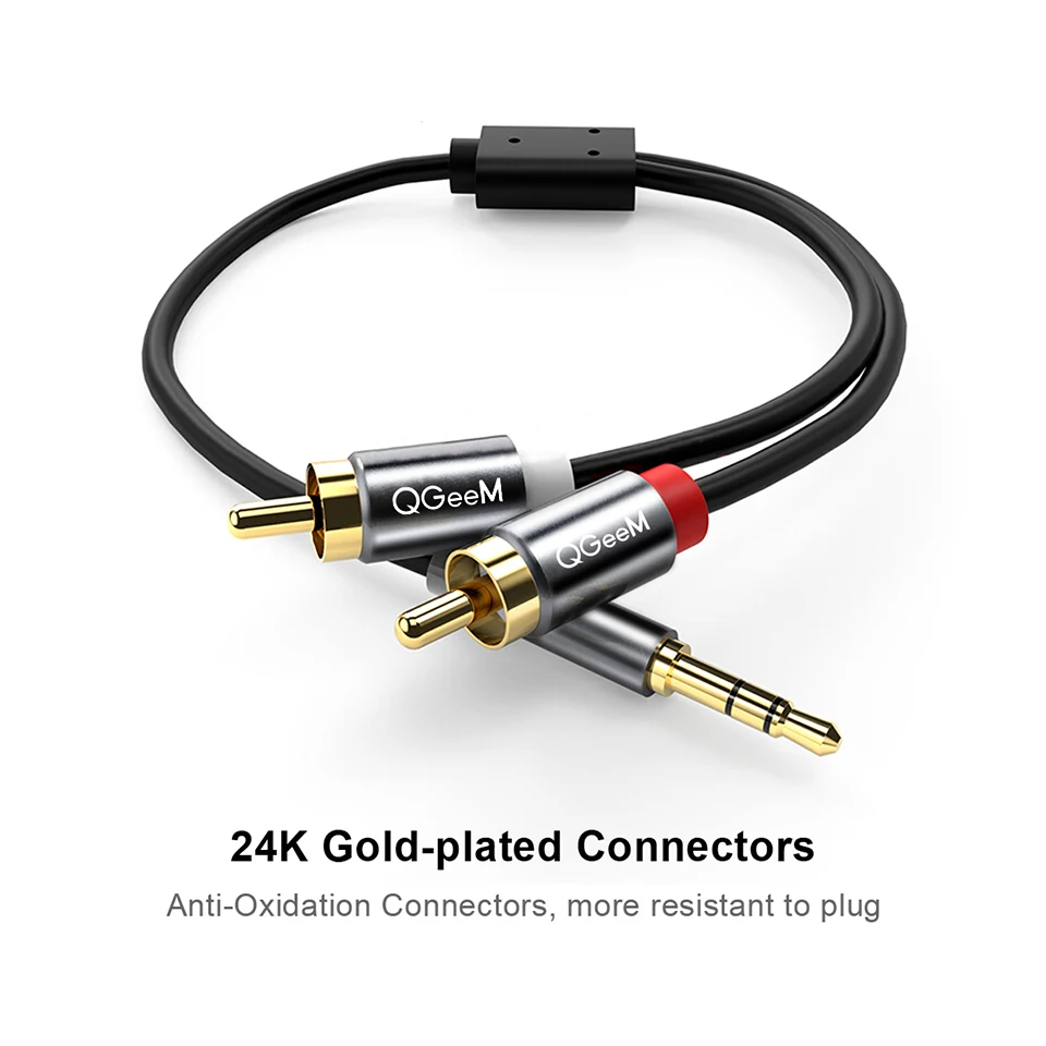 QGeeM RCA 케이블 2RCA-3.5 오디오 케이블 - Home Cinema Furniture 리뷰 및 가격