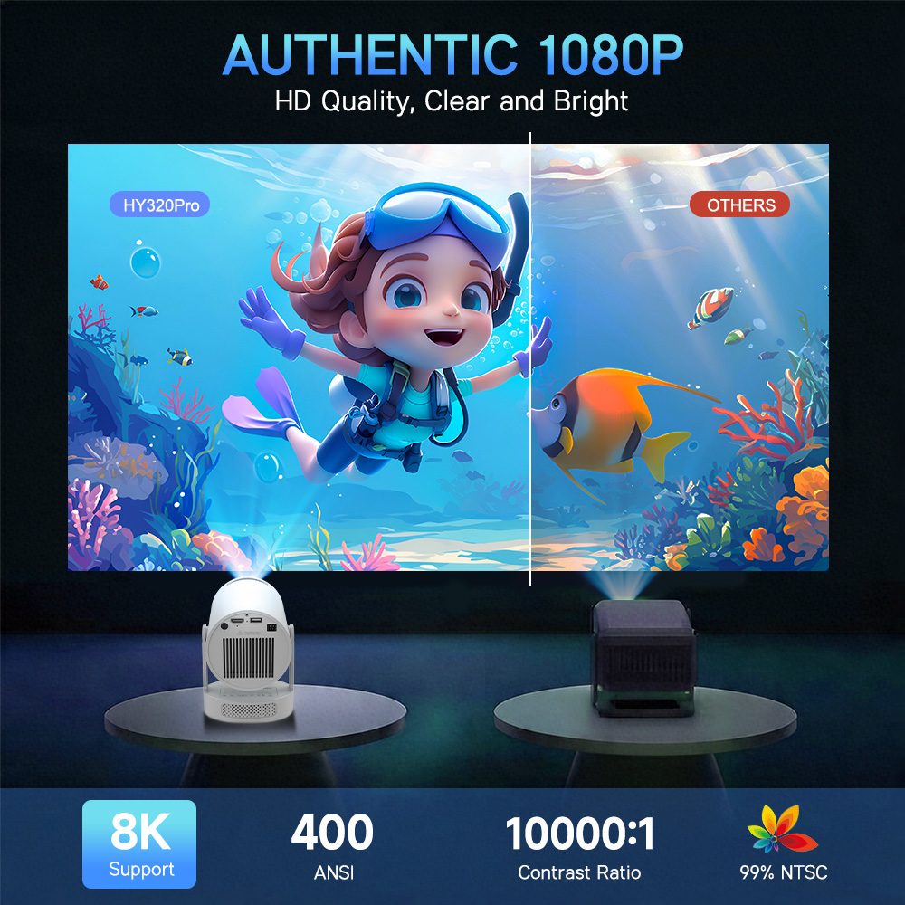 Magcubic 안드로이드 14 네이티브 1080P 8 - Home Cinema Setup 리뷰 및 가격