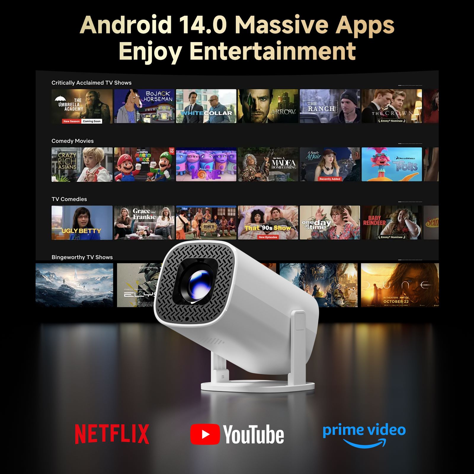 HONGTOP P30PRO 스마트 미니 프로젝터 4K  - Home Cinema Entertainment 리뷰 및 가격