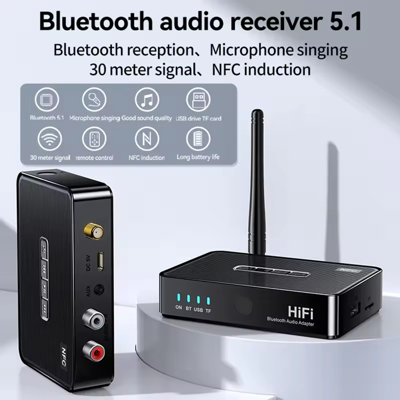 NFC 블루투스 수신기 6.5mm BT 5.1 마이크  - Home Cinema Bluetooth 5.1 리뷰 및 가격