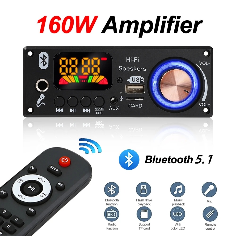 블루투스 5.1 MP3 디코더 보드 2*80W 160W - Home Cinema Bluetooth 5.1 리뷰 및 가격