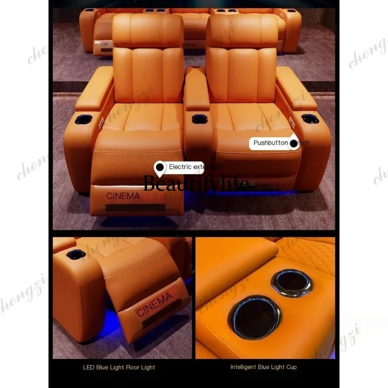 G153 고급 천연 가죽 전동 리클라이너 시네마 의자  - Home Cinema Furniture 리뷰 및 가격