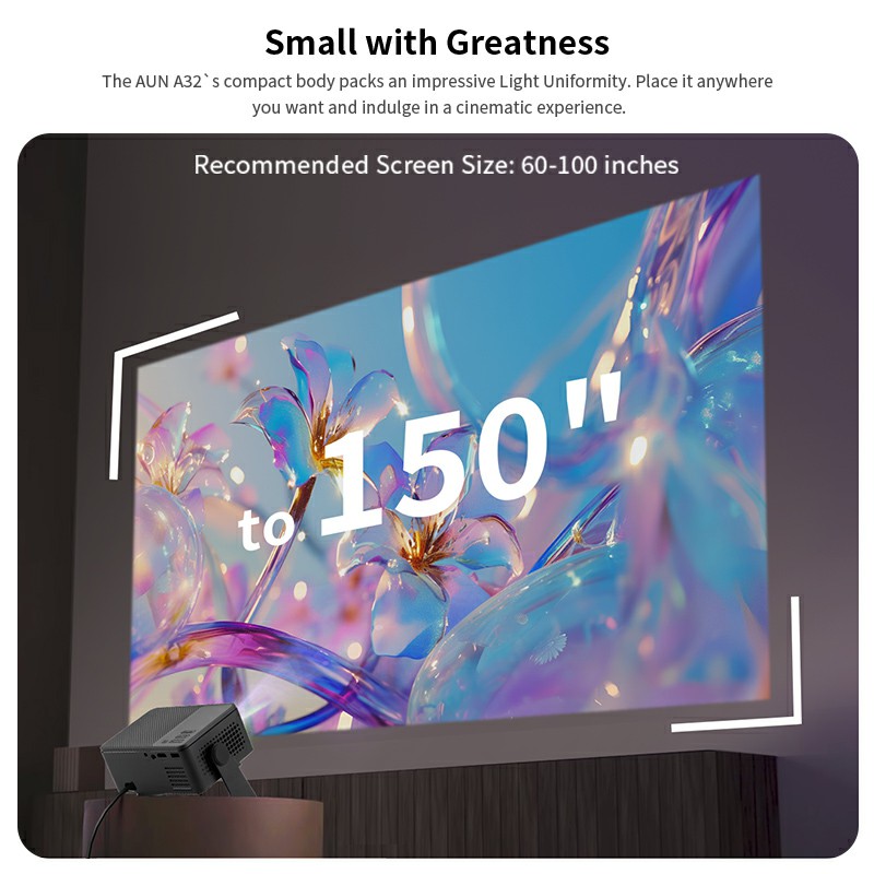 AUN A32 Pro 안드로이드 13 프로젝터 휴대용  - Home Cinema Setup 리뷰 및 가격