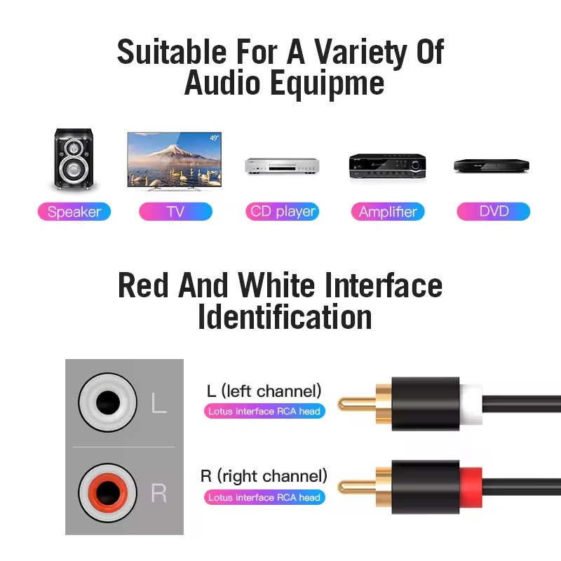 듀얼 RCA 케이블 HIFI 스테레오 2 RCA to  - Home Cinema Furniture 리뷰 및 가격