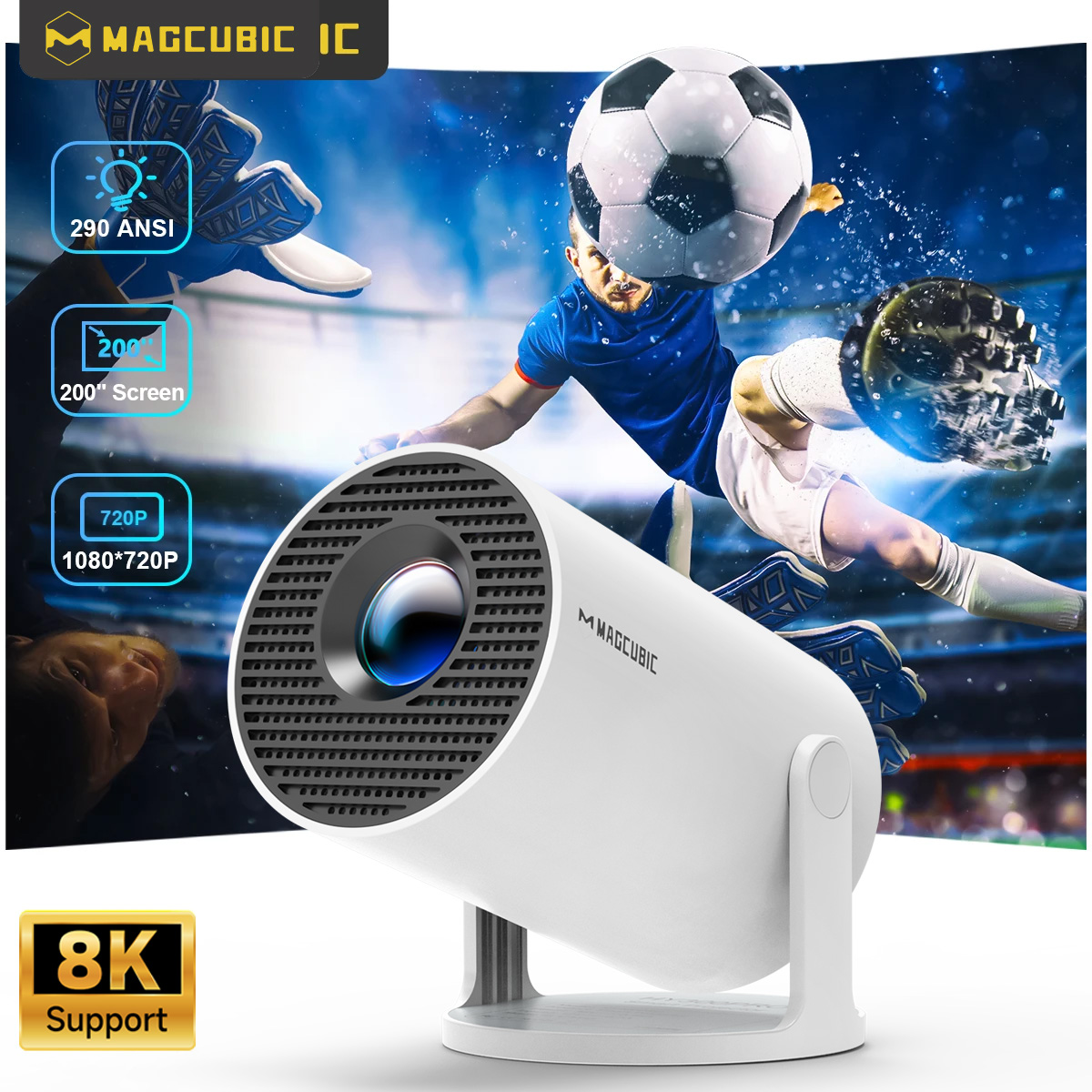 맥큐빅 8K 안드로이드 14 HY300 PRO 프로젝터 - Home Cinema Entertainment 리뷰 및 가격