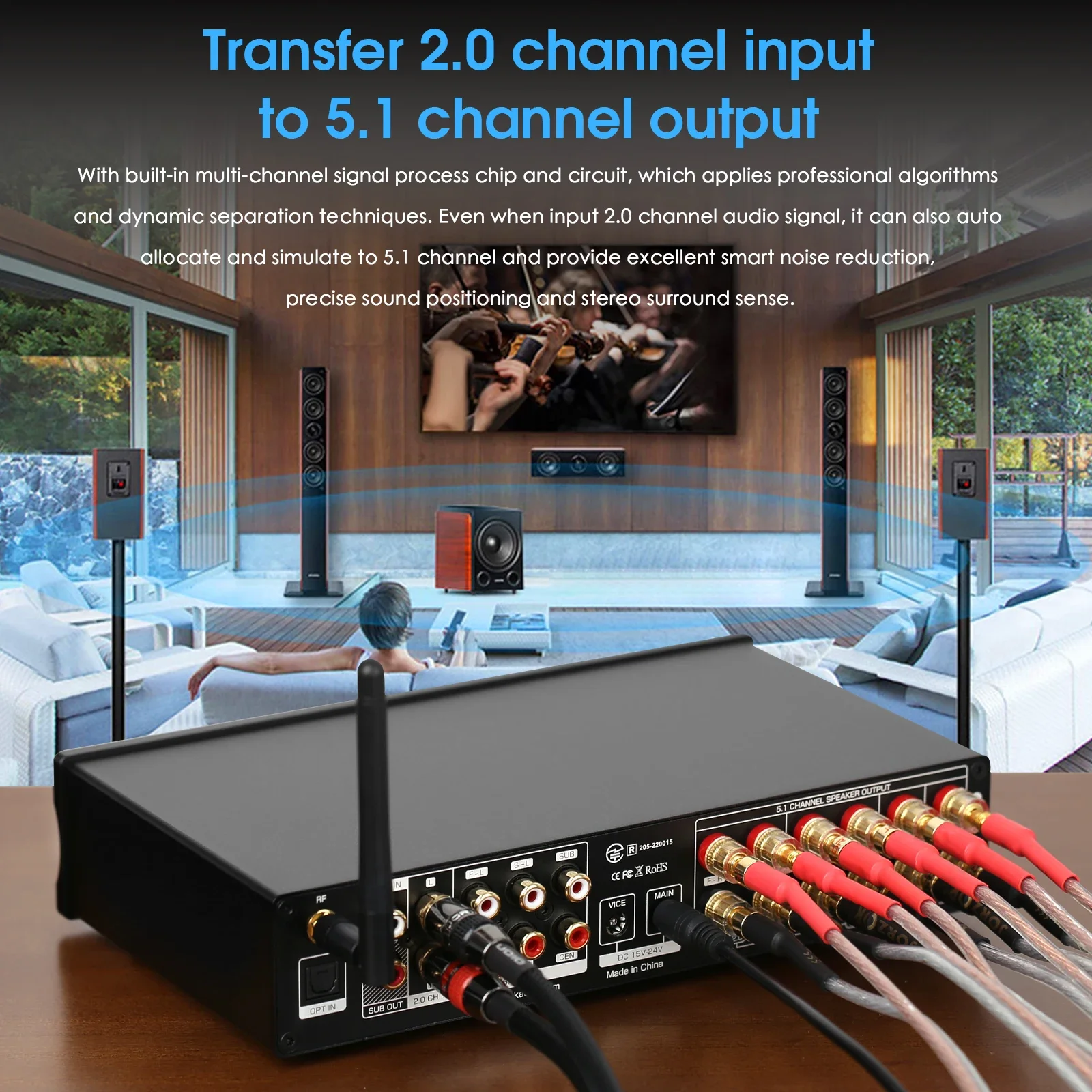 Douk Audio 5.1 채널 디지털 앰프 HiFi  - Home Cinema Bluetooth 5.1 리뷰 및 가격