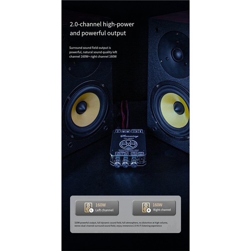 B03B-YS-1602T 2.0채널 블루투스 5.1 앰 - Home Cinema Bluetooth 5.1 리뷰 및 가격